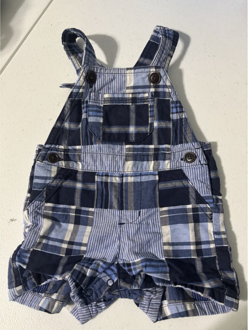 Gymboree Plaid Short Overalls 3-6 Months 2019